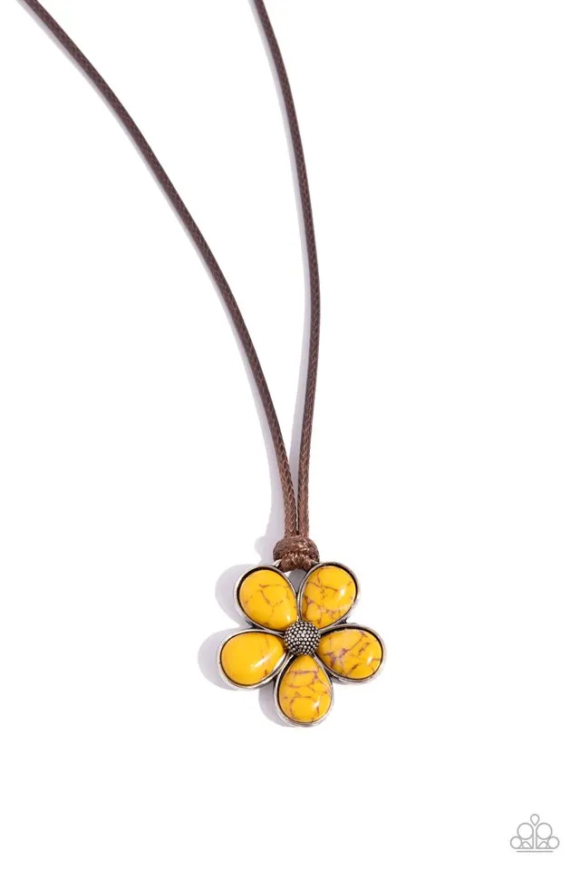 Paparazzi Necklace ~ Budding Badlands - Yellow