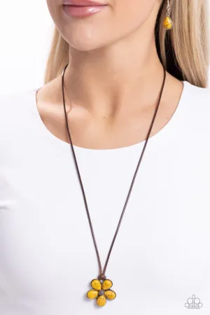 Paparazzi Necklace ~ Budding Badlands - Yellow
