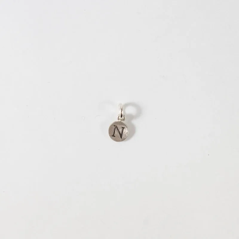 Personalized Tiny Dot Sterling Silver Charm