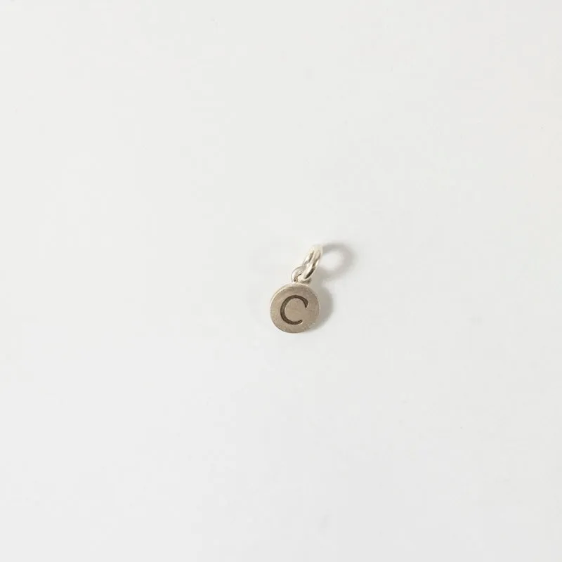 Personalized Tiny Dot Sterling Silver Charm