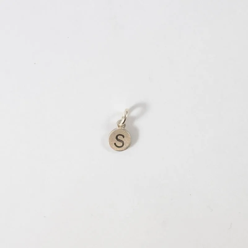 Personalized Tiny Dot Sterling Silver Charm