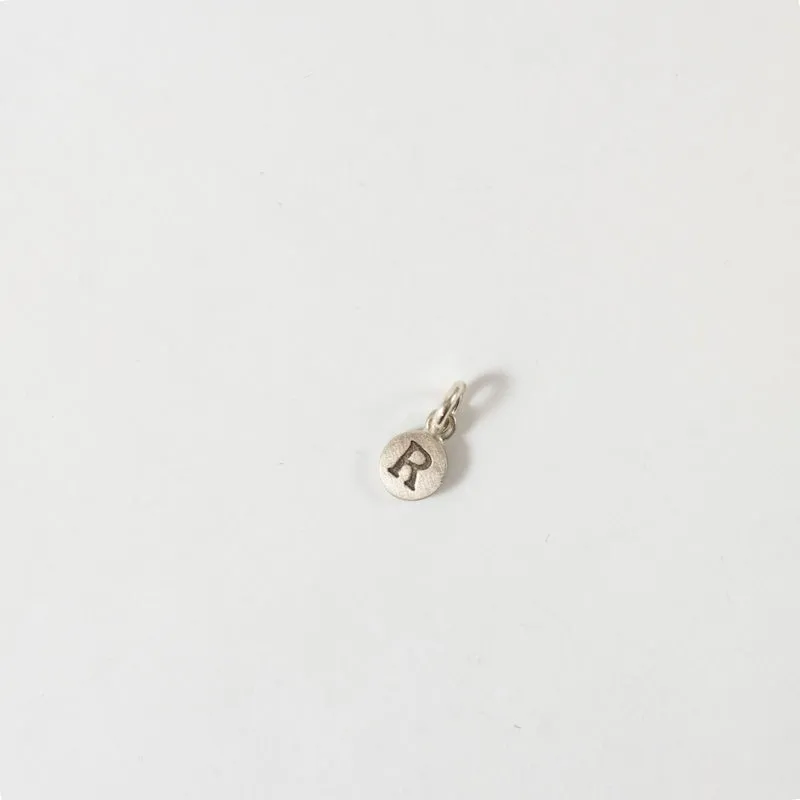 Personalized Tiny Dot Sterling Silver Charm
