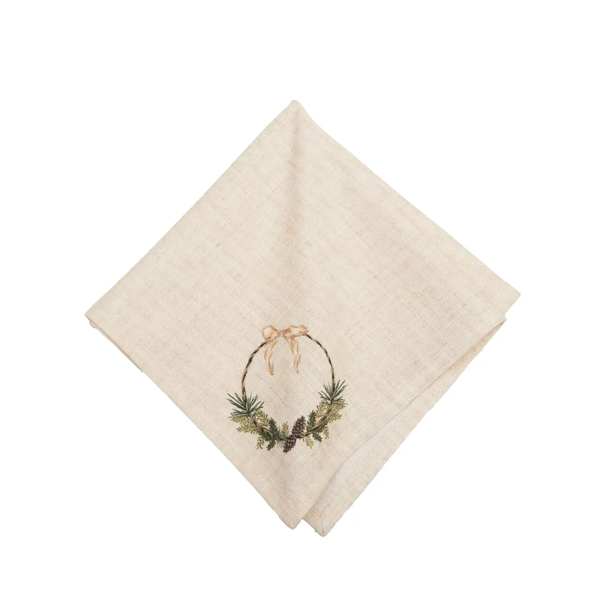Pinecone Wreath Table Linens