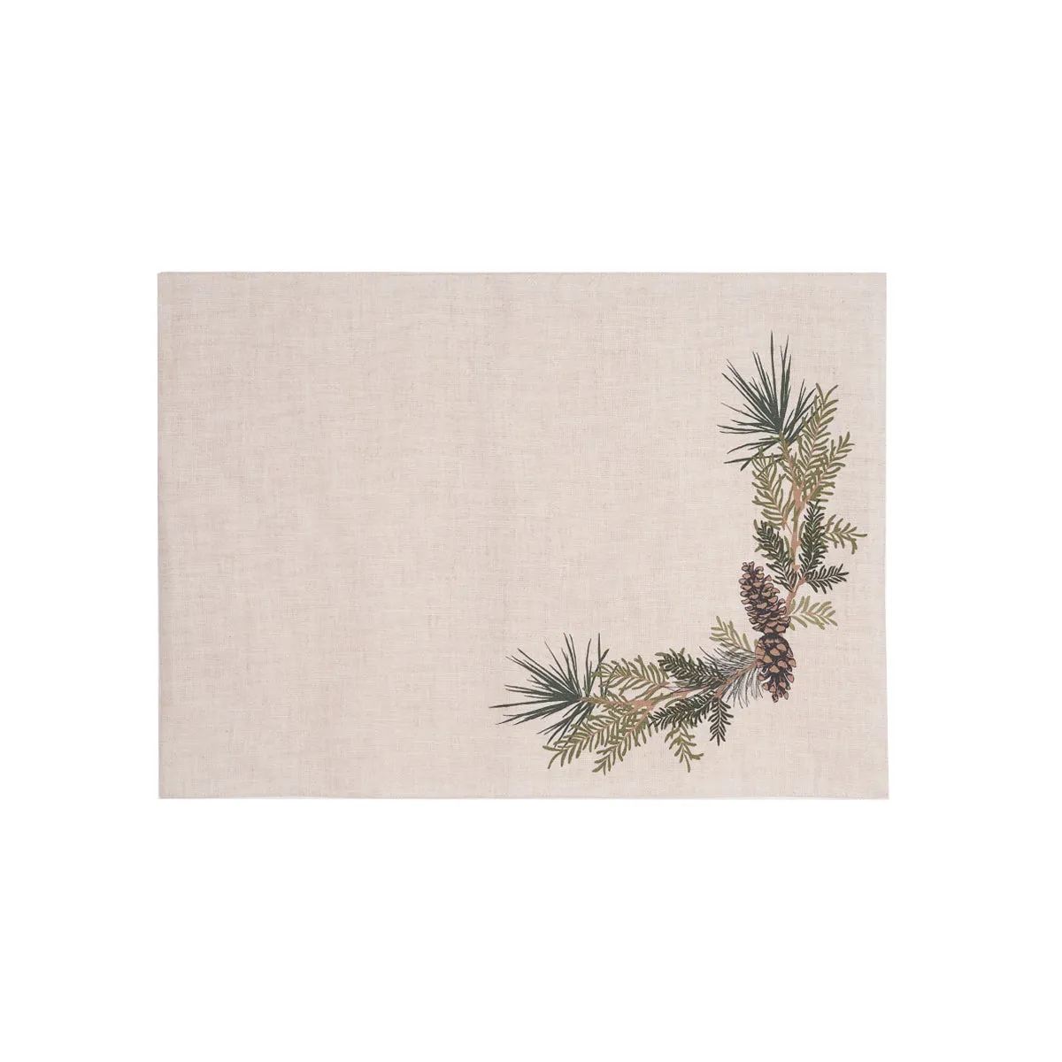 Pinecone Wreath Table Linens