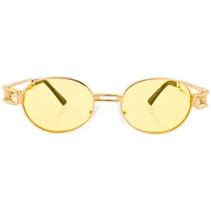 POPPERS Gold/Yellow Oval Sunglasses