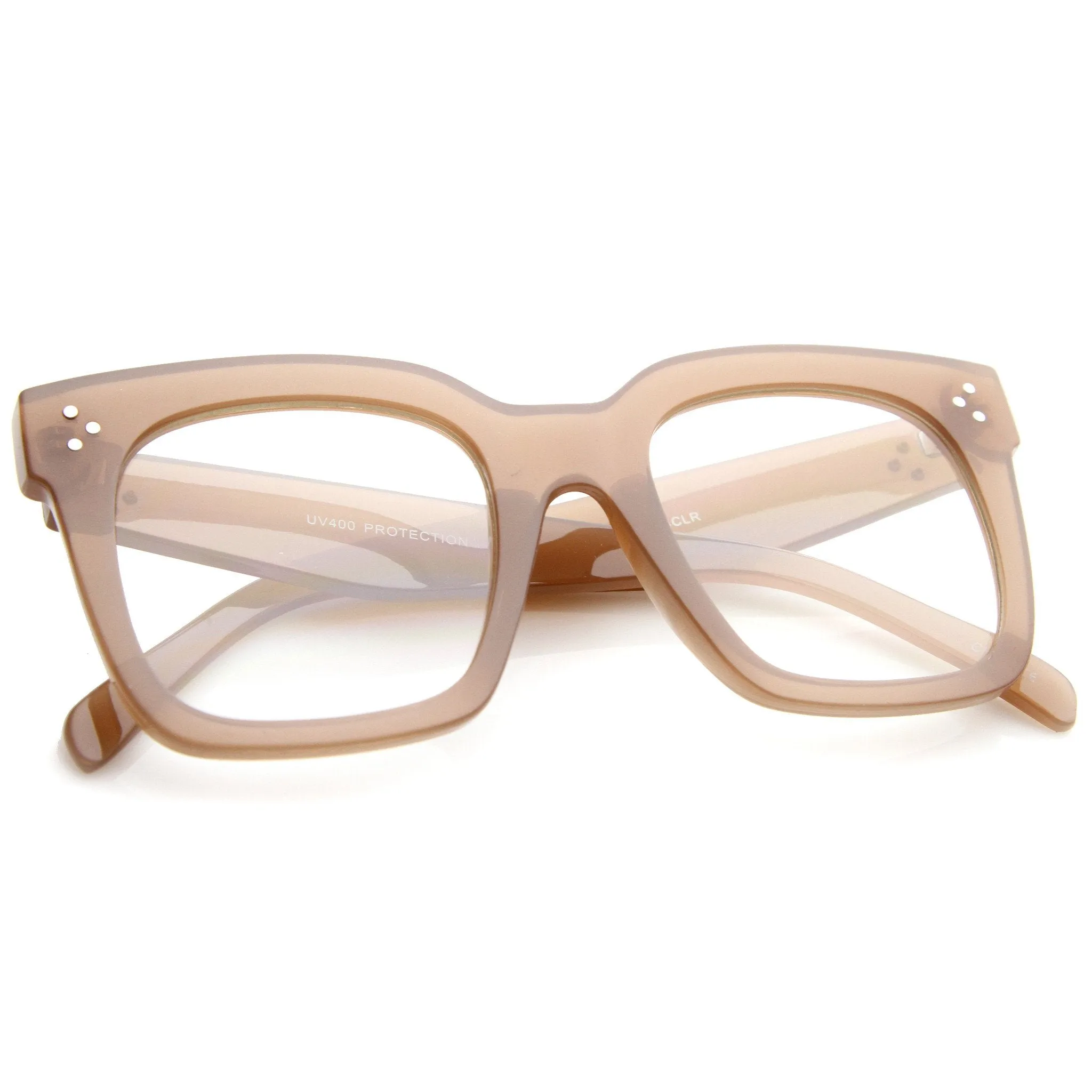 Retro 1950's Horned Rim Clear Lens Glasses A796