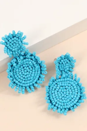 Round Seed Beads Mini Earrings