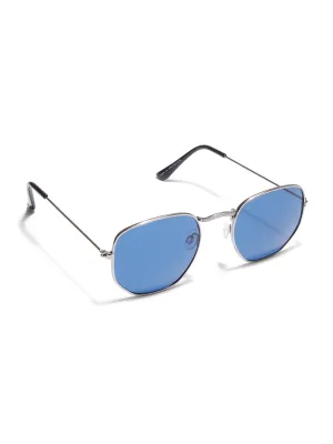 Round Wire-Frame Tinted Sunglasses