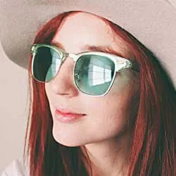 SHOW PONY Green Rainbow Browline Sunglasses