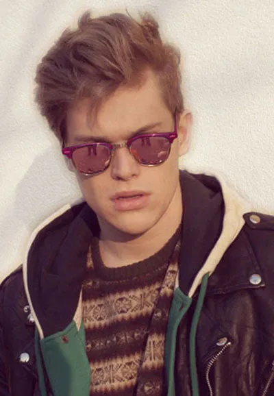 SOHO Magenta Rainbow Browline Sunglasses