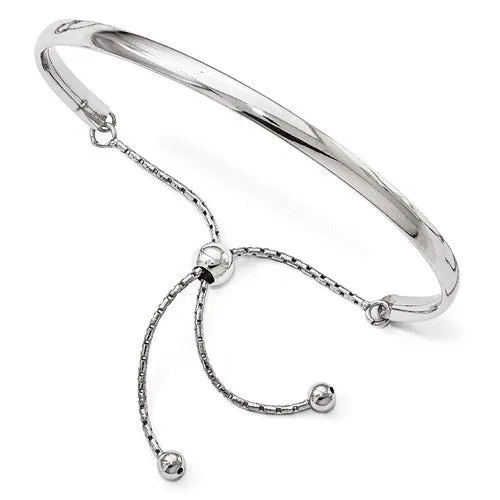Sterling Silver Adjustable Bangle Bracelet