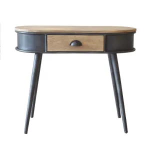 The Attic Gunmetal Metal and Wood Console Table