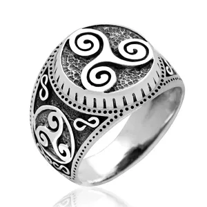 Triskelion Ring - Sterling Silver
