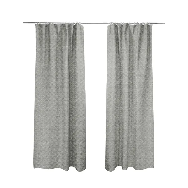 Victoria Medallion Design Fabric In Grey Woven Soft Chenille Furnishing Fabric JO-75 - Made To Measure Curtains