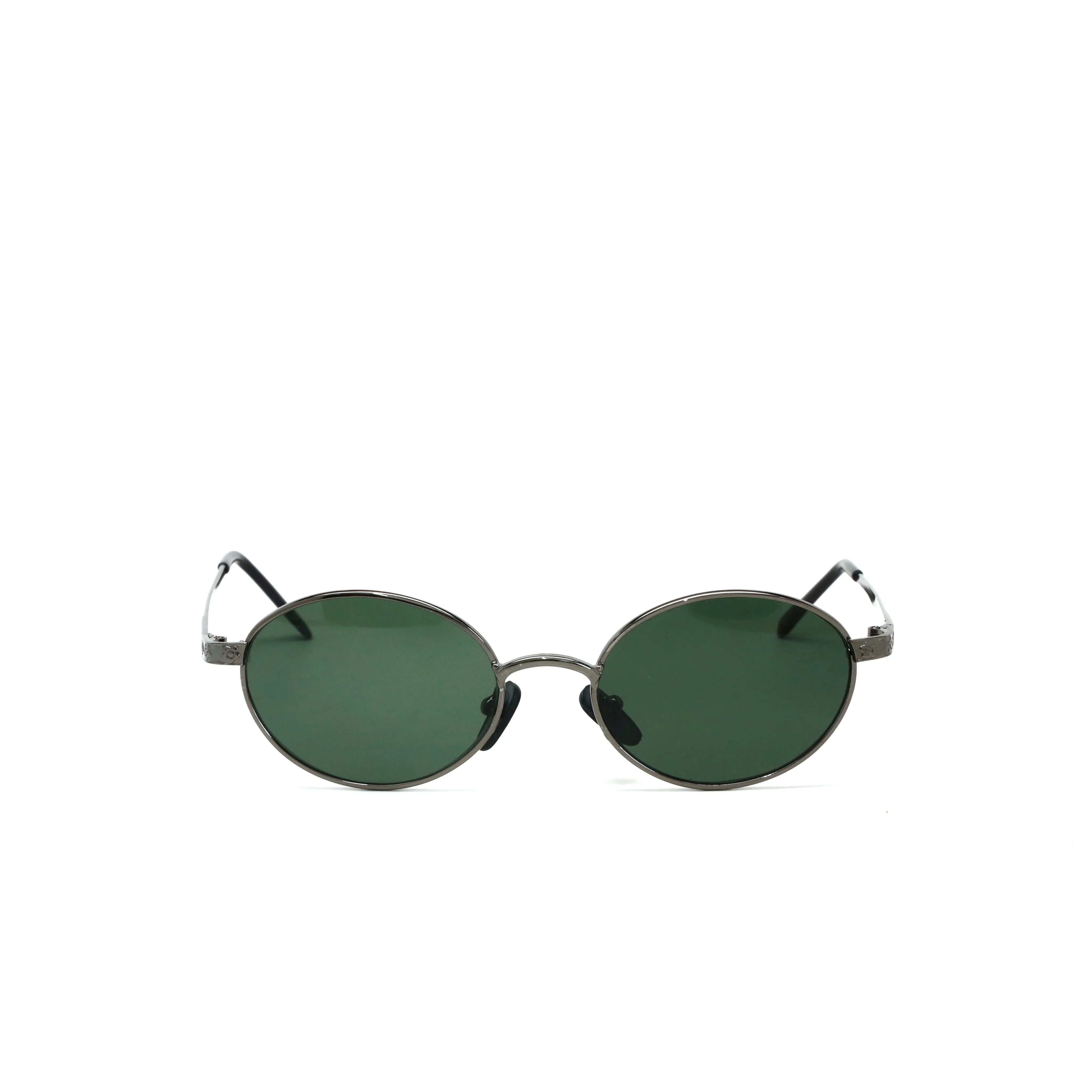 Vintage MINI Small Size 1996 Neo Standard Oval Frame Sunglasses - Grey