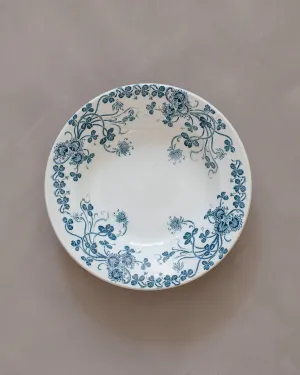 Vintage Transferware Salad Bowl - Indigo Clover