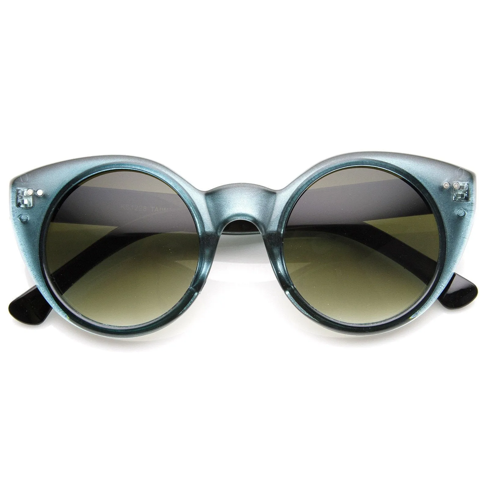 Womens Chic Retro Round Circle Cateye Sunglasses 8978